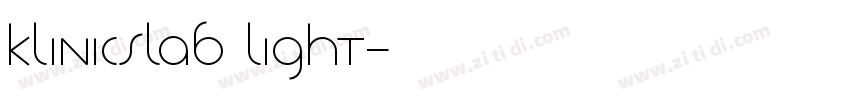 Klinicslab Light字体转换